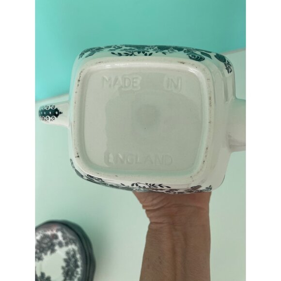 Johnson Brothers Asiatic Pheasant Teapot And Lid Black Collectible - Picture 5 of 11